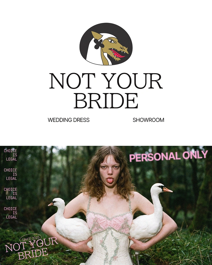 Bridal Wear & Wedding Dresses creative ad: Witty anti-bride goose campaign
