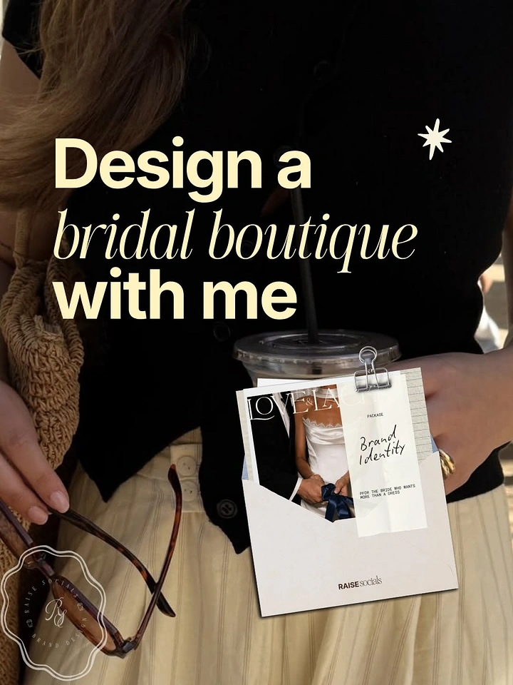 Bridal Wear & Wedding Dresses creative ad: Behind-the-scenes boutique-building concept
