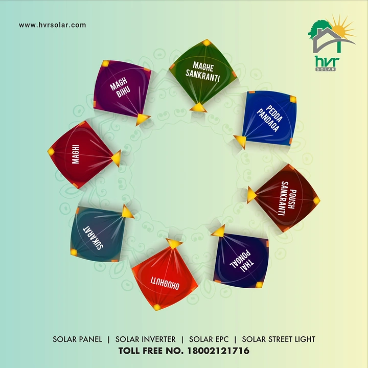 Makar Sankranti creative ad: Ring of colourful kites named for regional harvest festivals