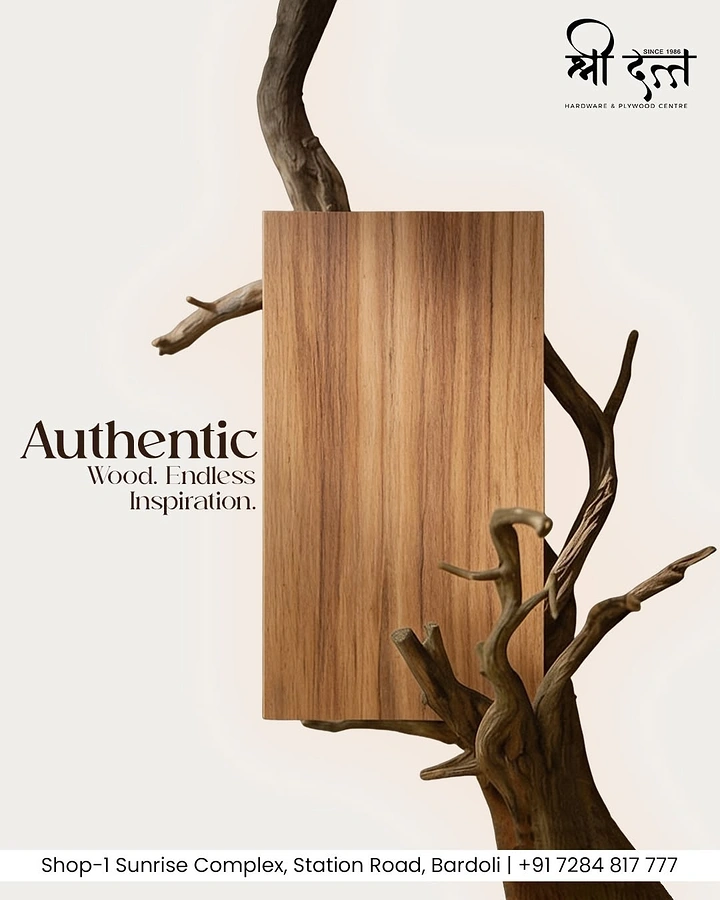 Carpenters & Woodwork creative ad: Wood panel growing from tree branches