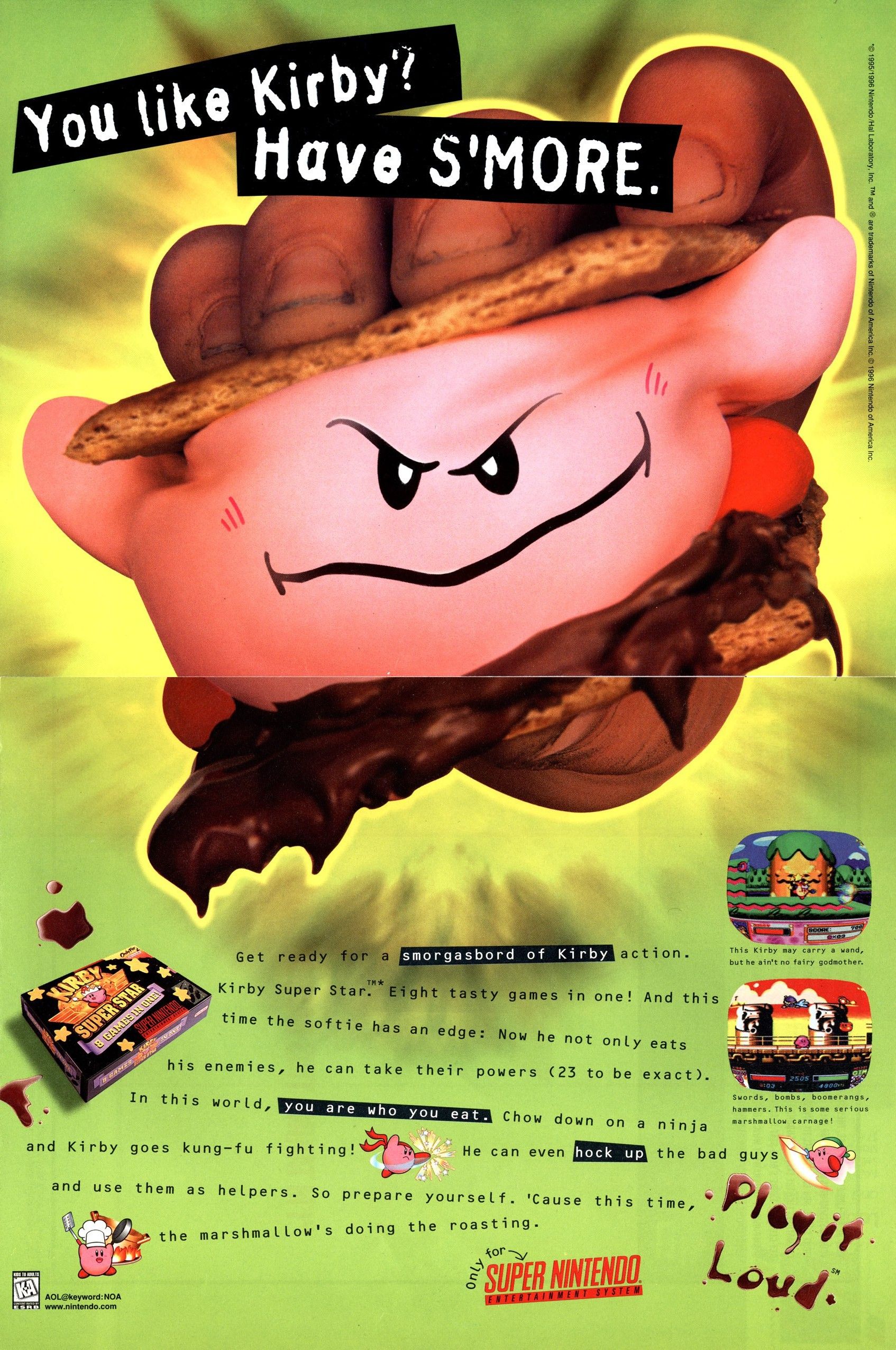 Story: Kirby as s'more, 'Have S'more' pun