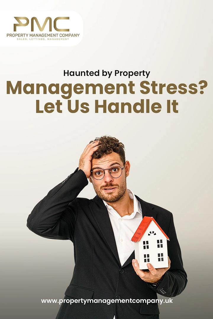 Property Management creative ad: Haunted-property stress pun supports offer