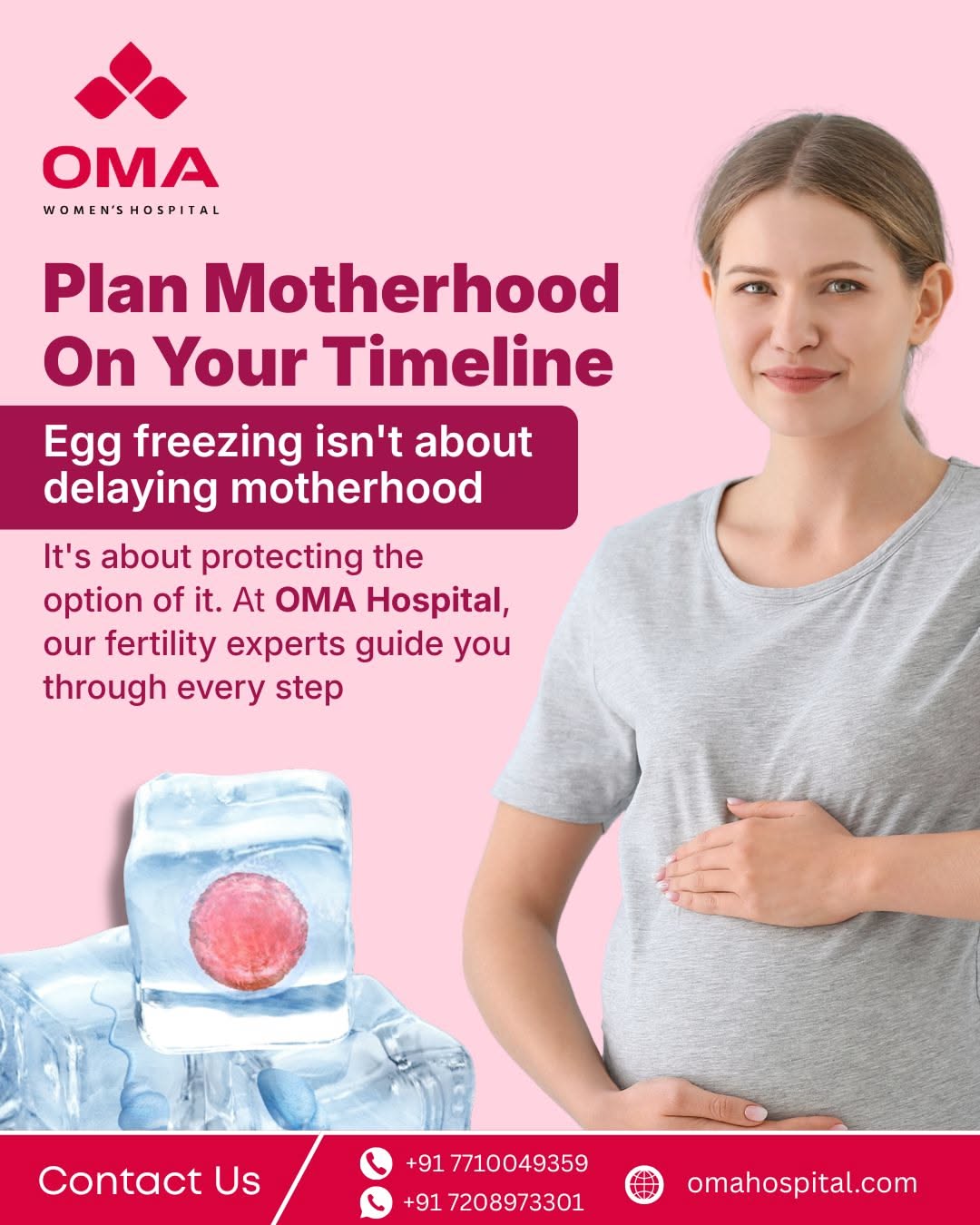 Instagram post: Ice cube visualizes egg freezing clearly