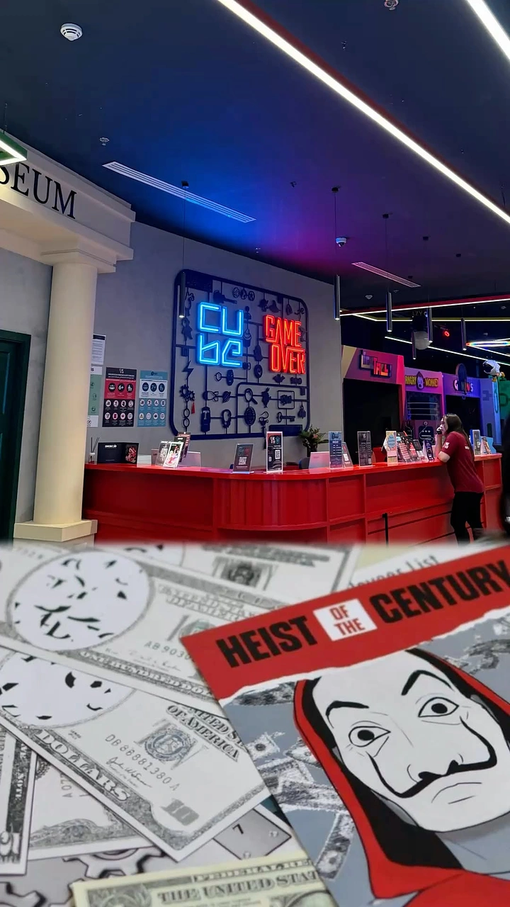 Escape Rooms creative ad: Heist imagery turns venue into campaign