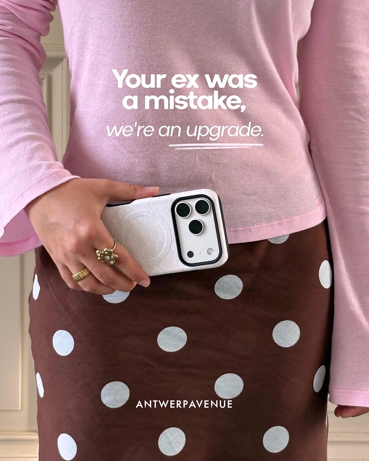 Phone Cases & Mobile Accessories creative ad: Witty breakup copy frames the case as upgrade