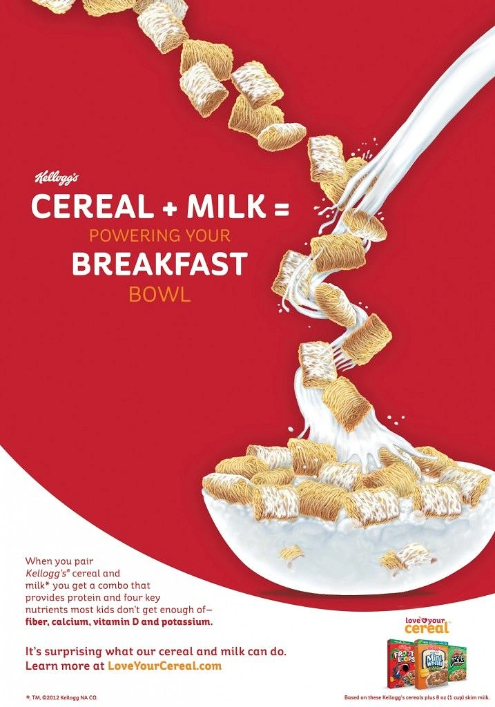 Breakfast Cereals & Oats creative ad: Formula layout turns breakfast into power