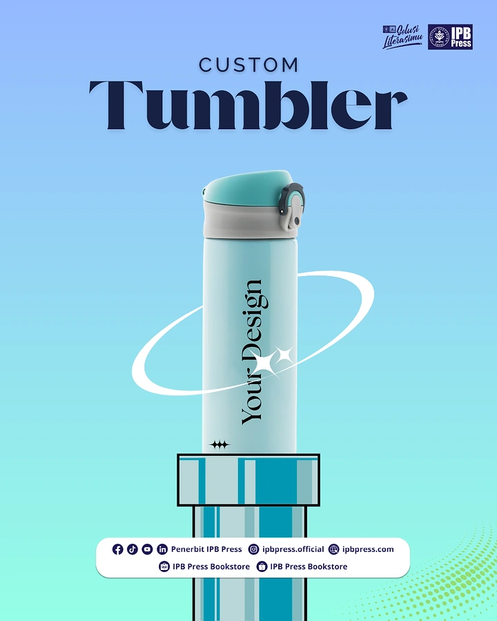 Tumblers, Flasks & Drinkware creative ad: Surreal pedestal product presentation