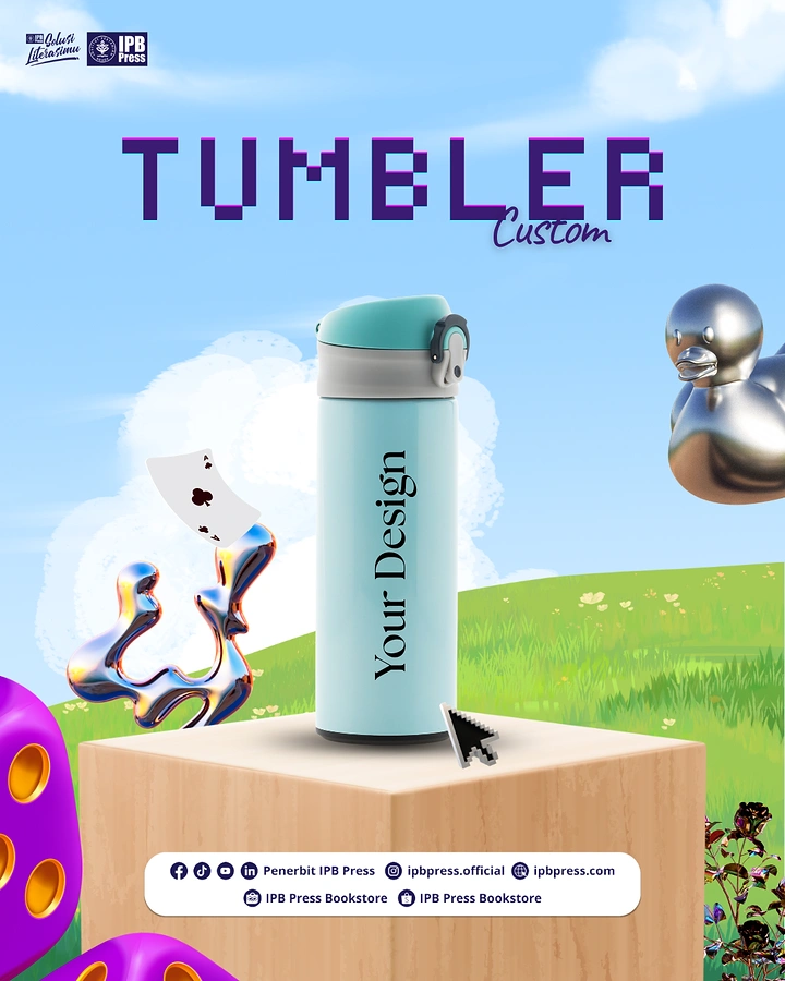 Tumblers, Flasks & Drinkware creative ad: Surreal outdoor tumbler scene