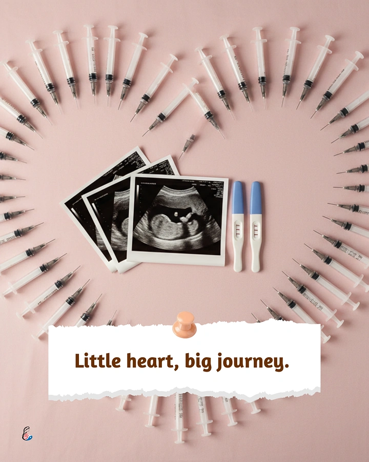 IVF & Fertility Clinics creative ad: Syringes form heart around ultrasound