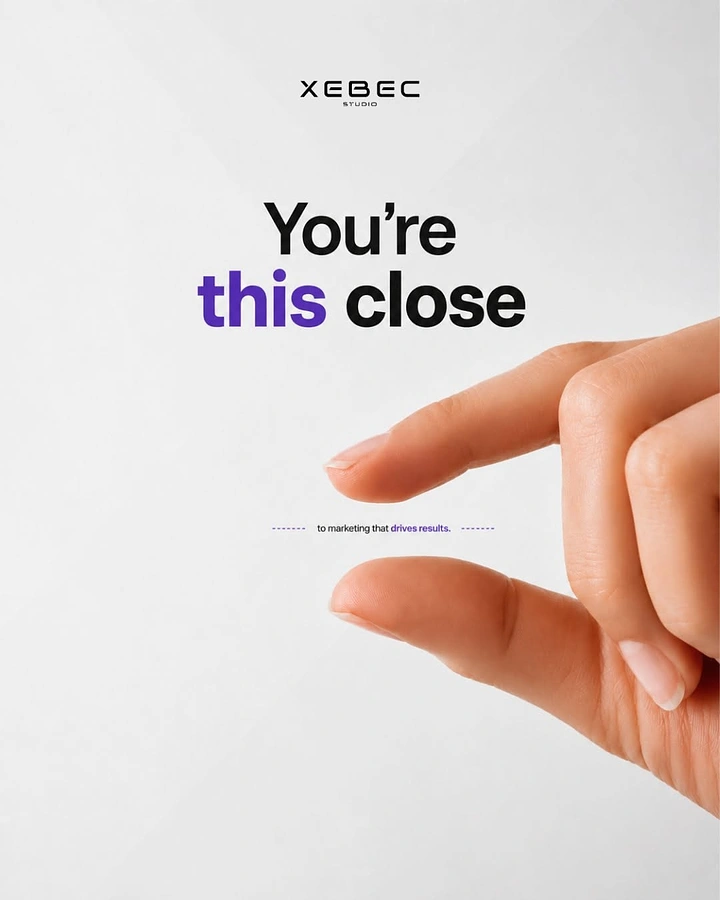 Agency creative ad: Pinching fingers 'this close' visual metaphor