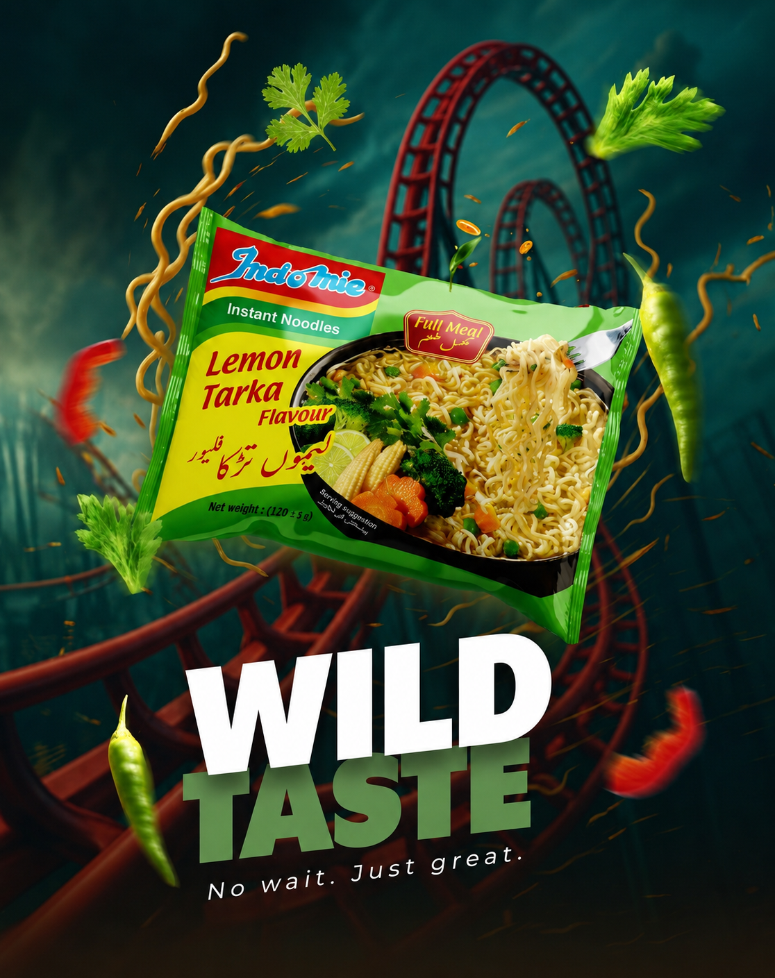 Instagram post: Rollercoaster visualizes wild flavor experience