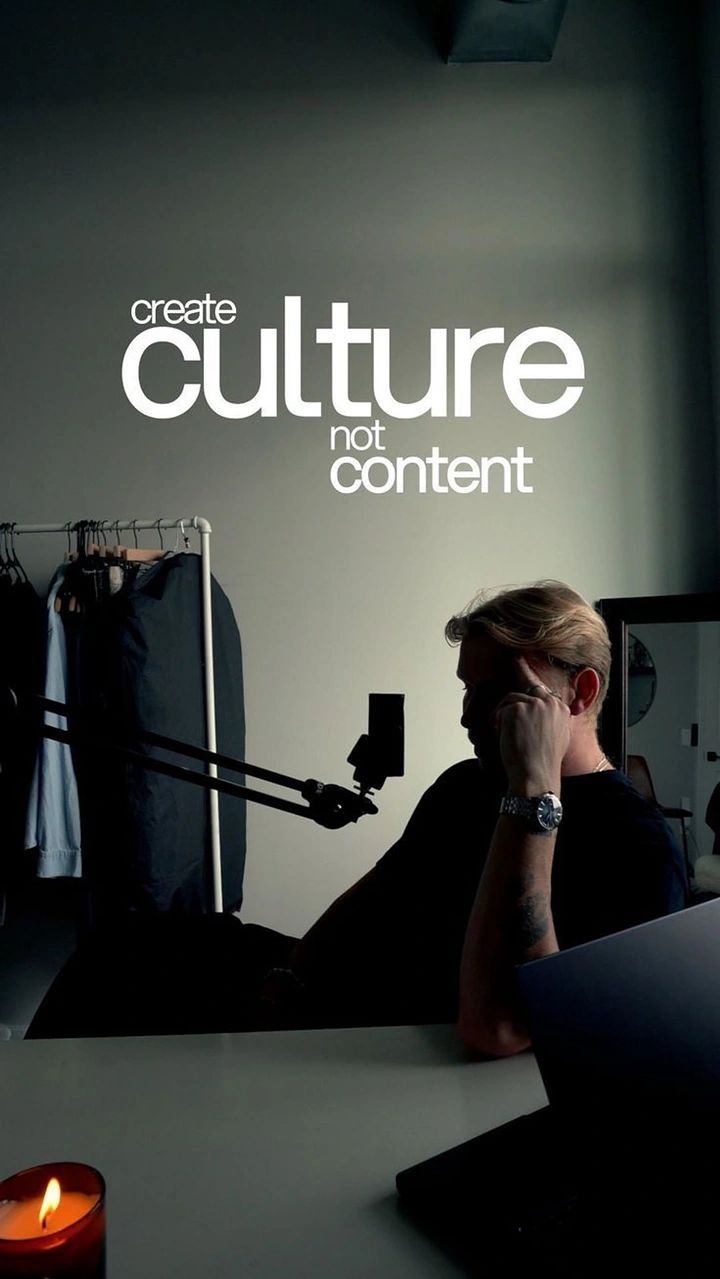 Agency creative ad: Moody 'create culture not content' copy