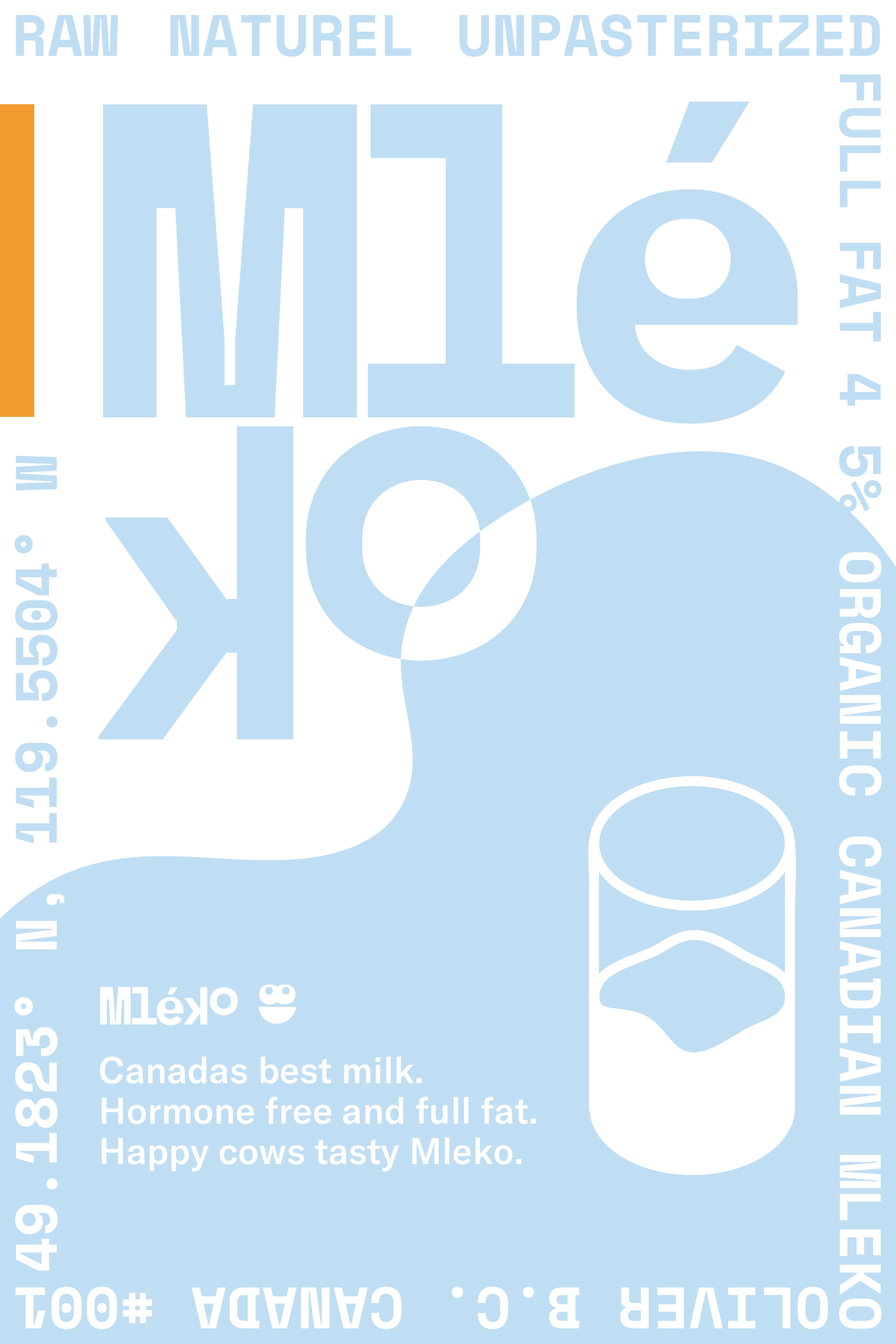 Story: Cow-spot typography, coordinates branding