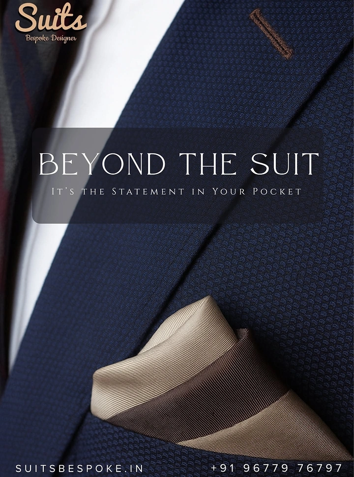 Men's Suits & Formal Wear creative ad: Pocket closeup supports witty statement copy