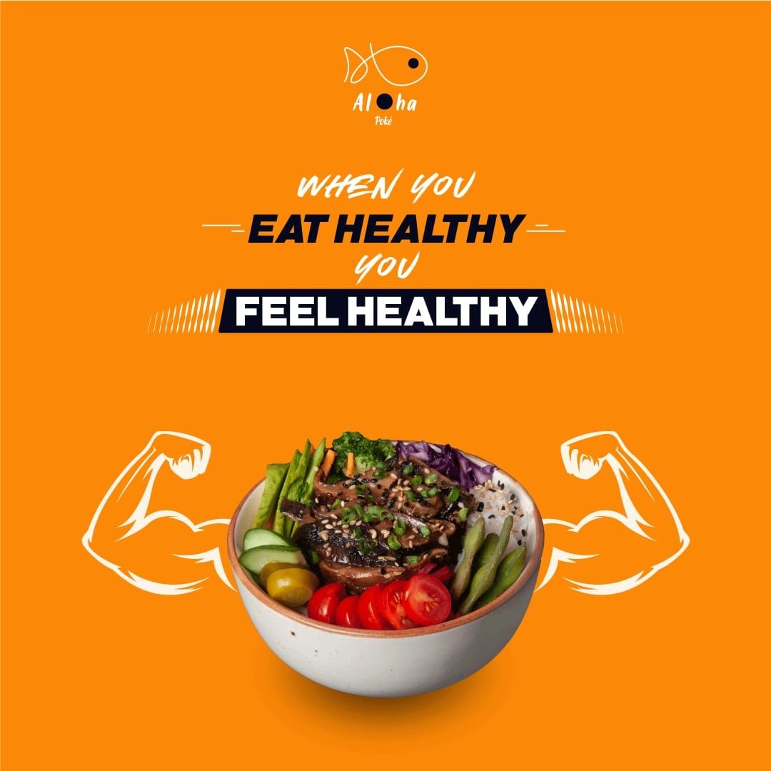 Instagram post: Healthy food becomes a strength metaphor