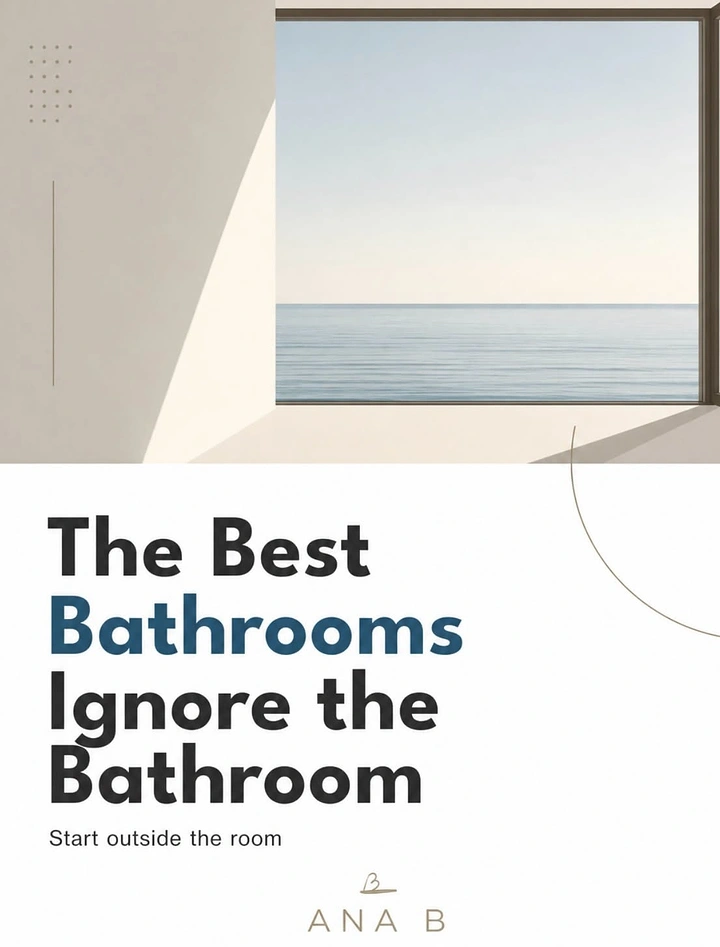 Home Renovation & Remodeling creative ad: Witty copy reframes bathroom design priorities