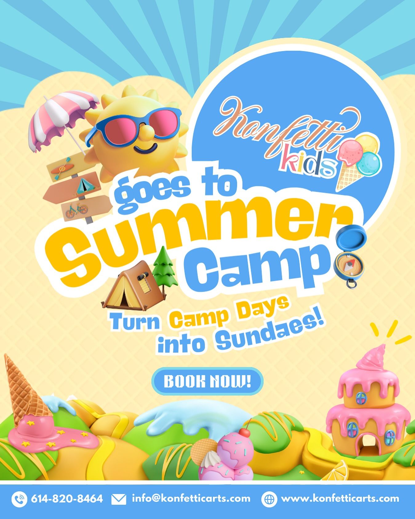 Instagram post: Camp days turned into playful sundaes