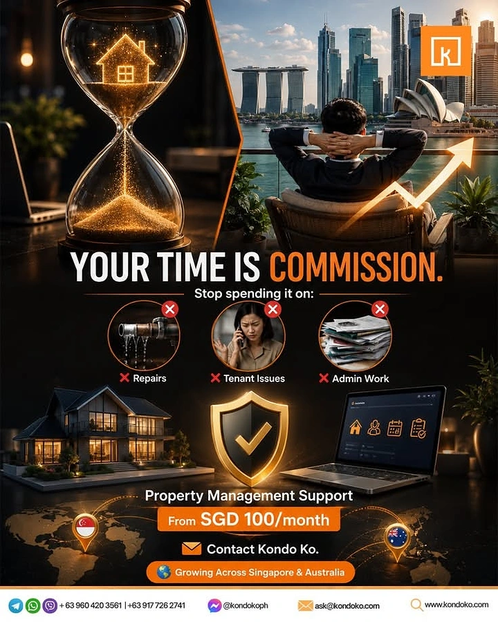Property Management creative ad: Hourglass visualizes costly lost time