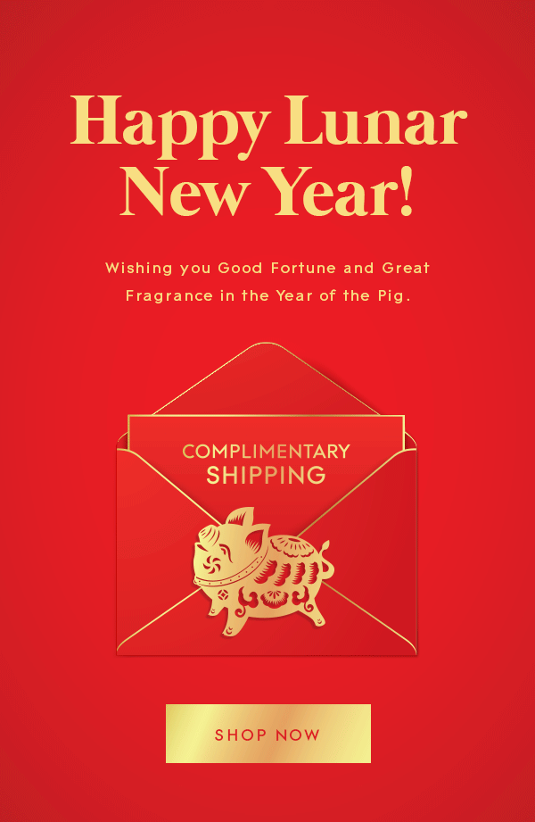 Open red envelope with a gold paper-cut pig seal