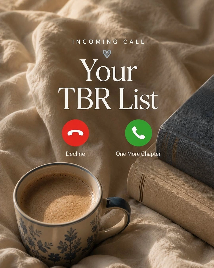Bookstores creative ad: TBR list as incoming call, 'One More Chapter'