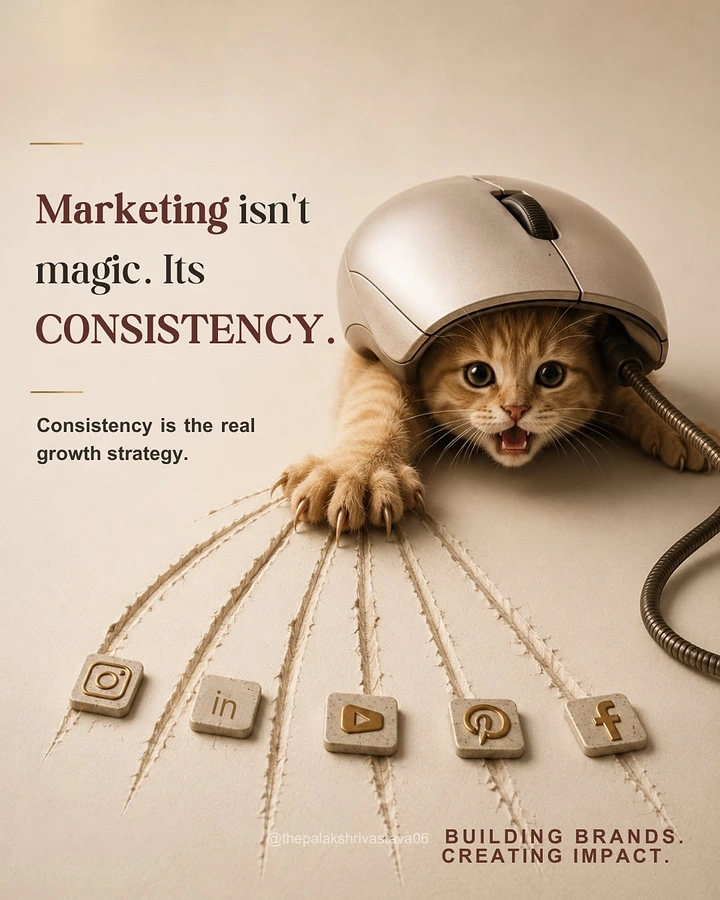Agency creative ad: Cat in mouse helmet clawing social icons