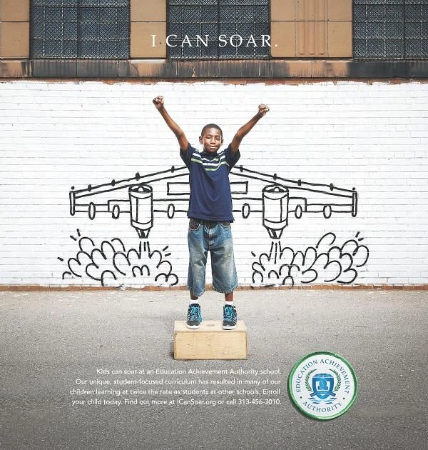 Universities & Colleges creative ad: Charming chalk illustration creates aviation metaphor