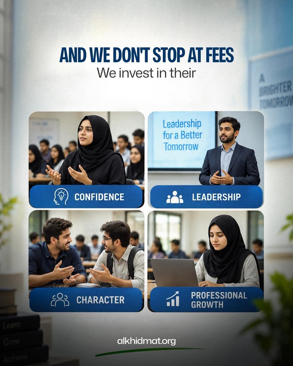 Instagram post: Affordability message uses playful path motif, slide 6