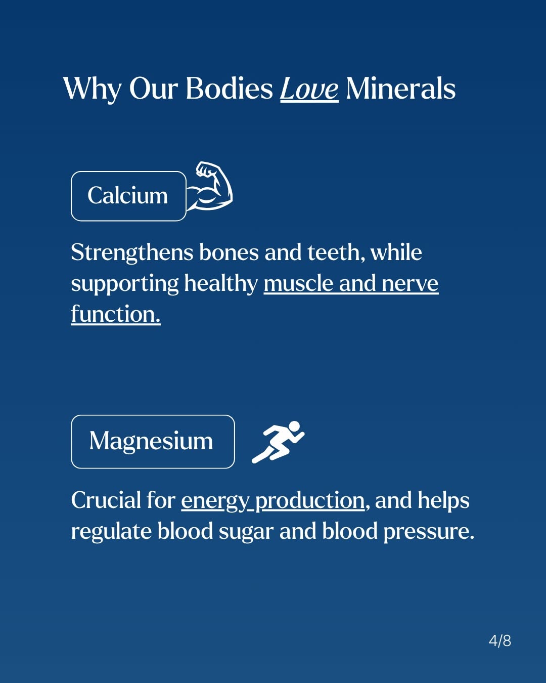 Instagram post: Mineral magnifier supports health question, slide 4