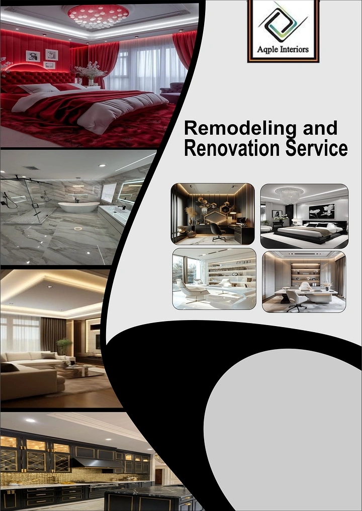 Home Renovation & Remodeling creative ad: Distinctive abstract image-slice composition