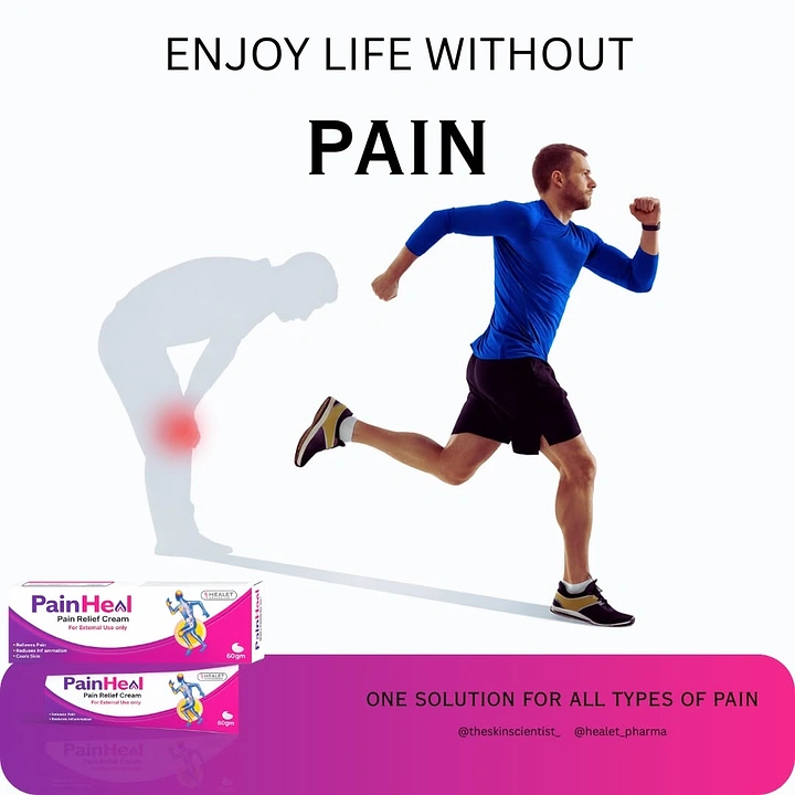 Pain Relief Brands creative ad: Runner contrasts pain with active relief