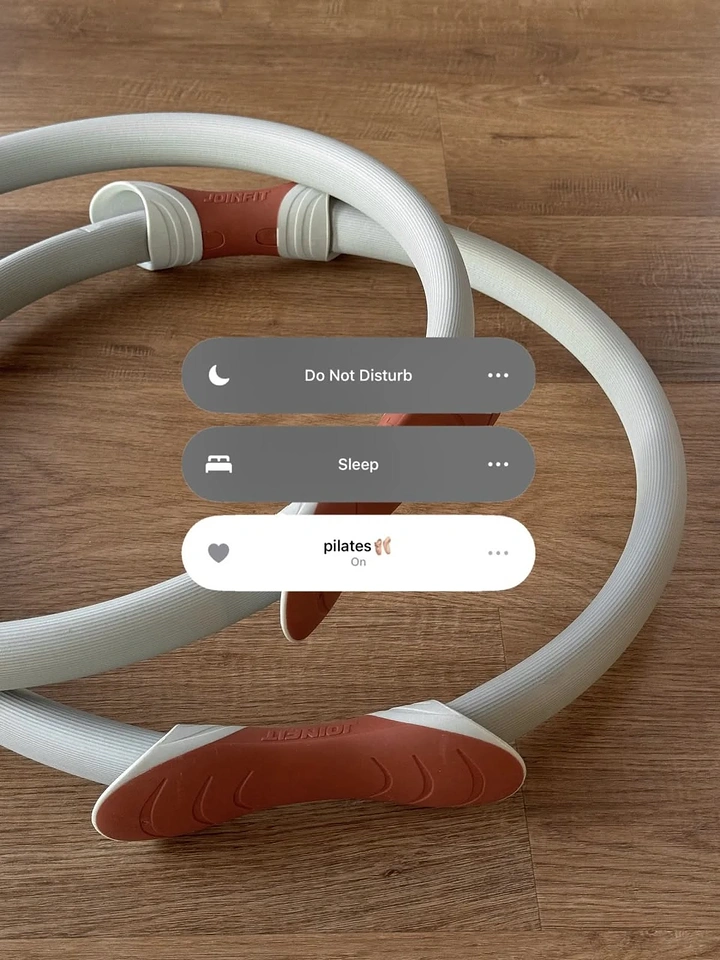 Pilates Studios creative ad: Notification overlays turn equipment into interface