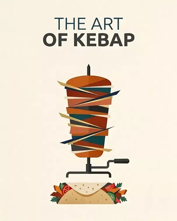 Instagram post: Kebab tower becomes sculptural artwork