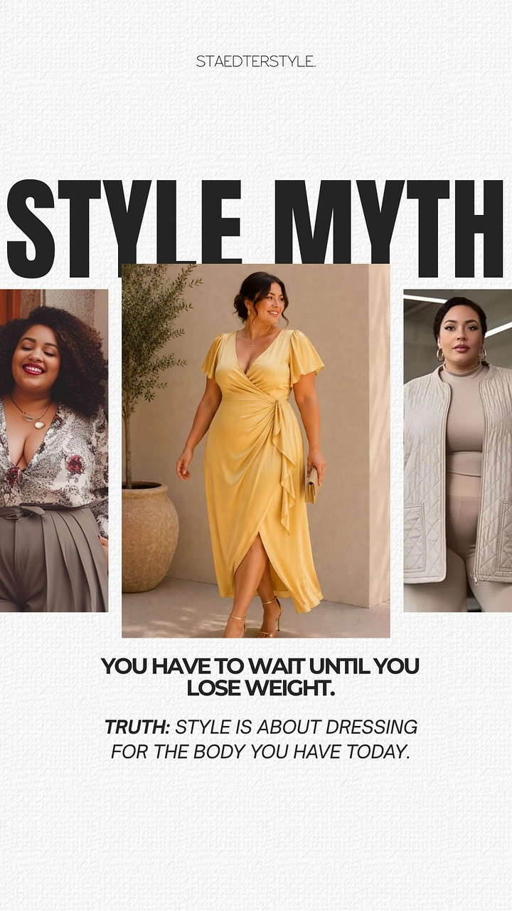 Plus-Size Fashion creative ad: Myth-busting fashion editorial concept