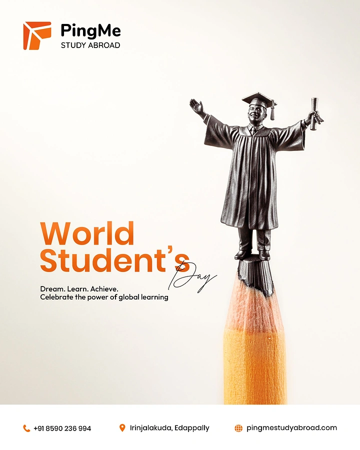 Universities & Colleges creative ad: Graduate launches from pencil like a rocket