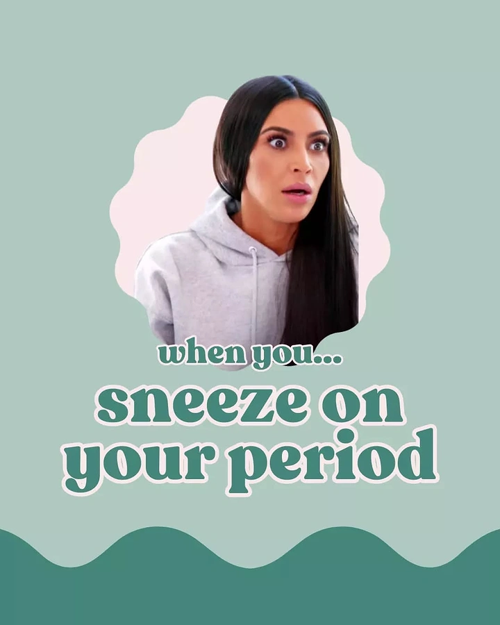 Period Care & Feminine Hygiene creative ad: Witty sneeze-period symptom concept