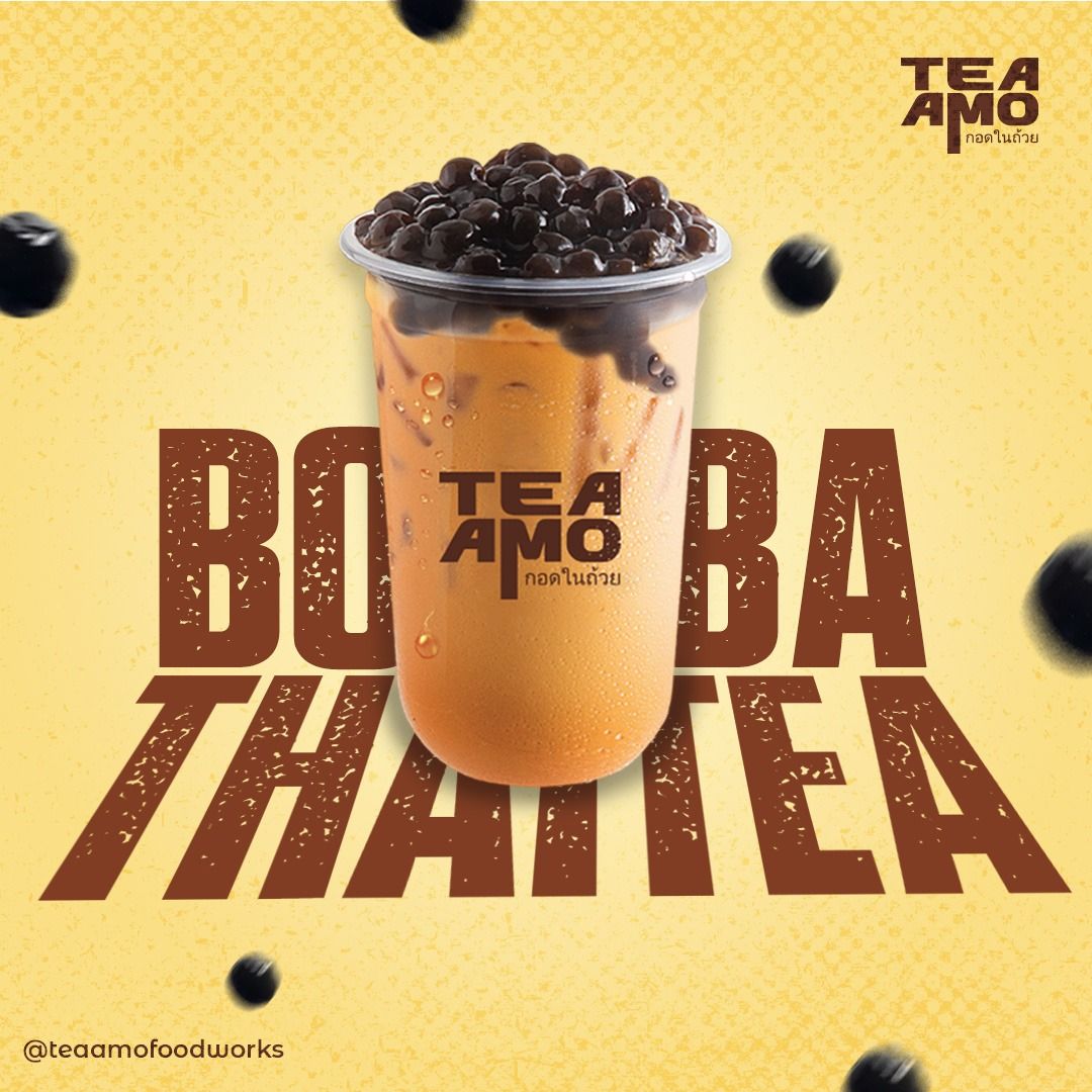 Instagram post: bold typography with tea amo pun