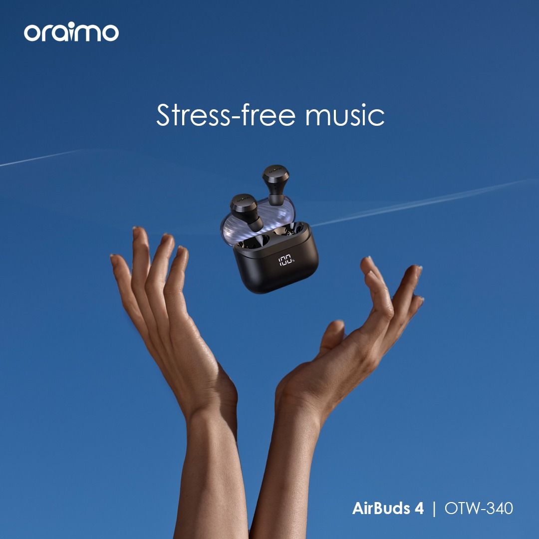 Instagram post: Floating earbuds visualize stress-free listening