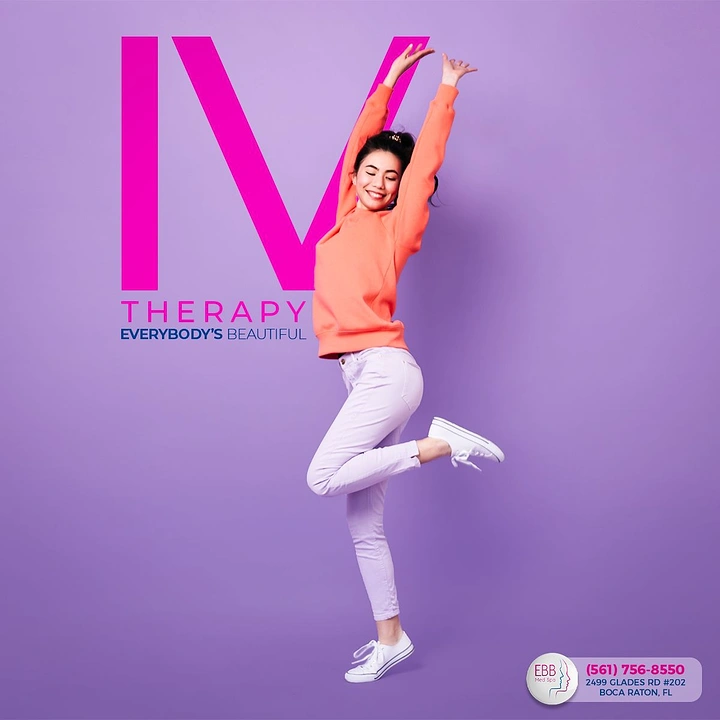 IV Therapy & Drip Bars creative ad: Letterform and dancer create therapy pun