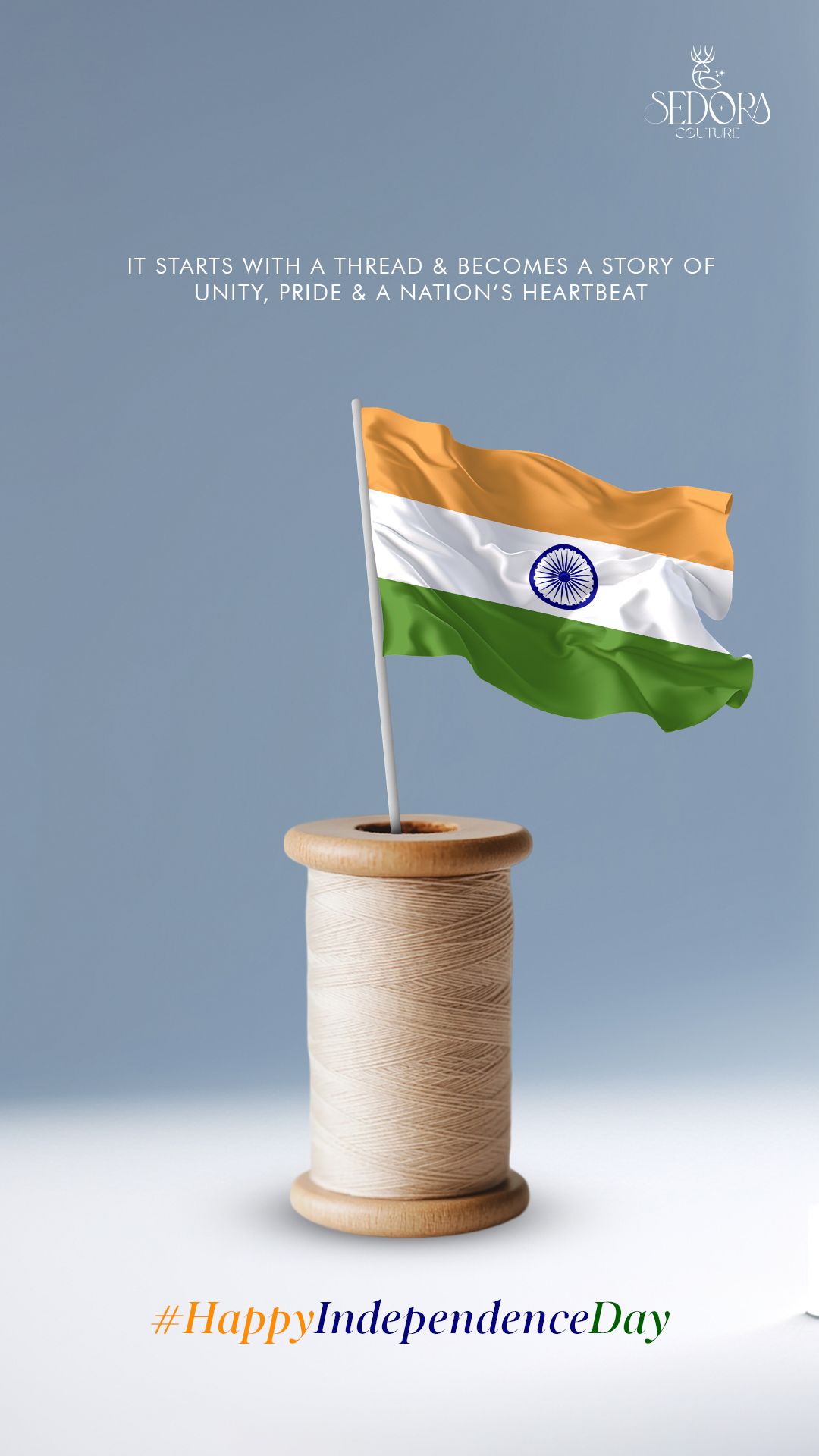 Independence Day Story: Thread spool becomes flagpole base