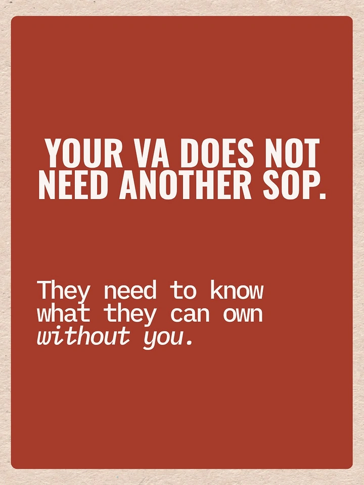Virtual Assistant Services creative ad: Witty anti-SOP copy gives offer sharpness