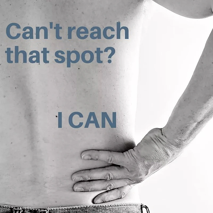 Spa & Massage creative ad: Witty 'Can't reach that spot? I CAN' copy