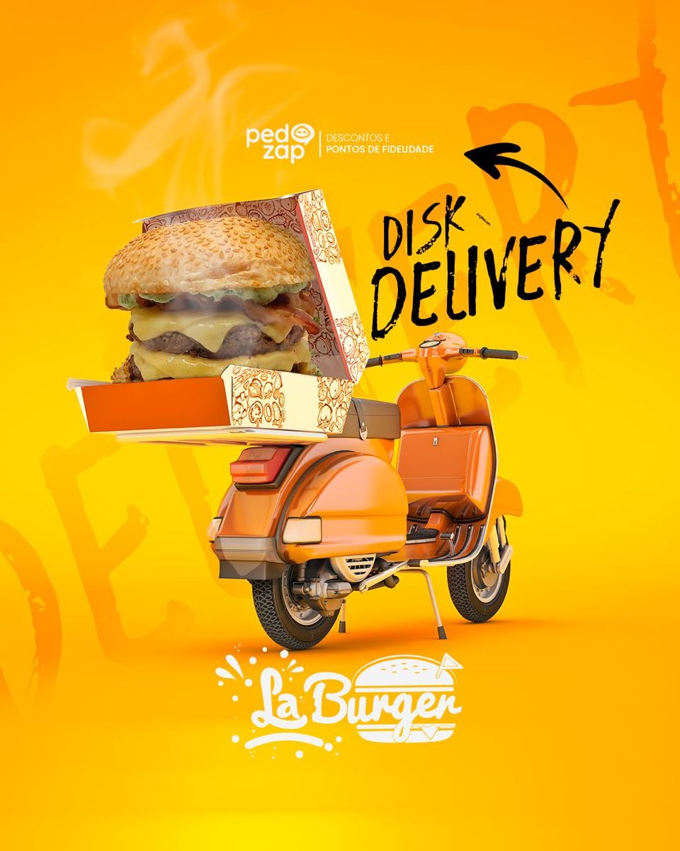 Instagram post: Burger becomes a delivery scooter