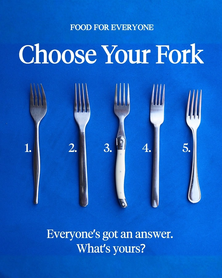 Tableware & Crockery creative ad: Fork-choice quiz becomes campaign idea