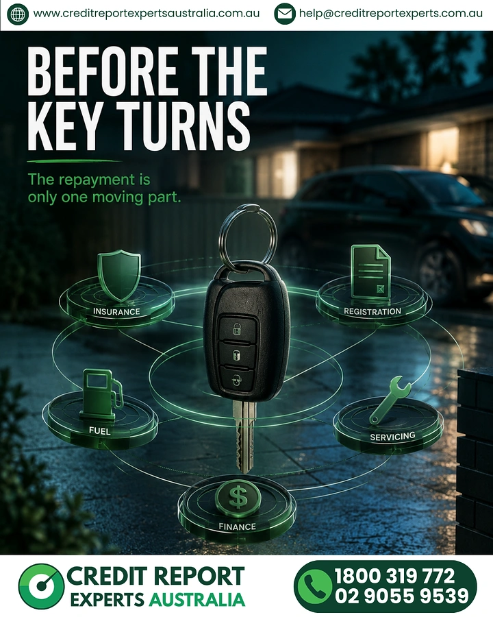 Credit Repair & Credit Score Services creative ad: Car key unlocks surrounding financial protections
