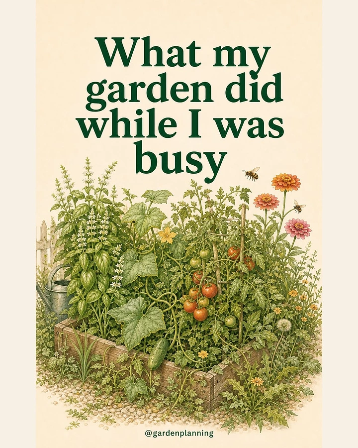 Plant Shops & Nurseries creative ad: Garden growth personified with witty busy-life copy