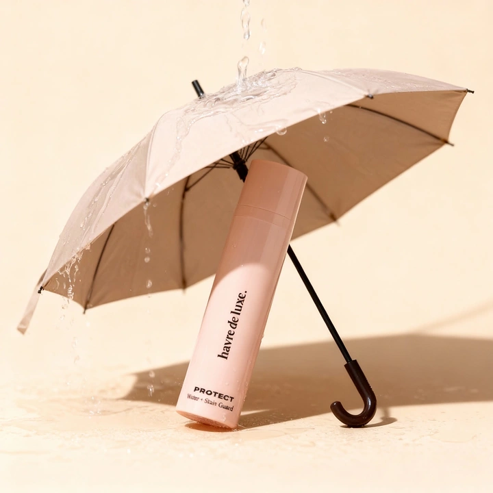 Waterproofing creative ad: Clean water-repellent product composition