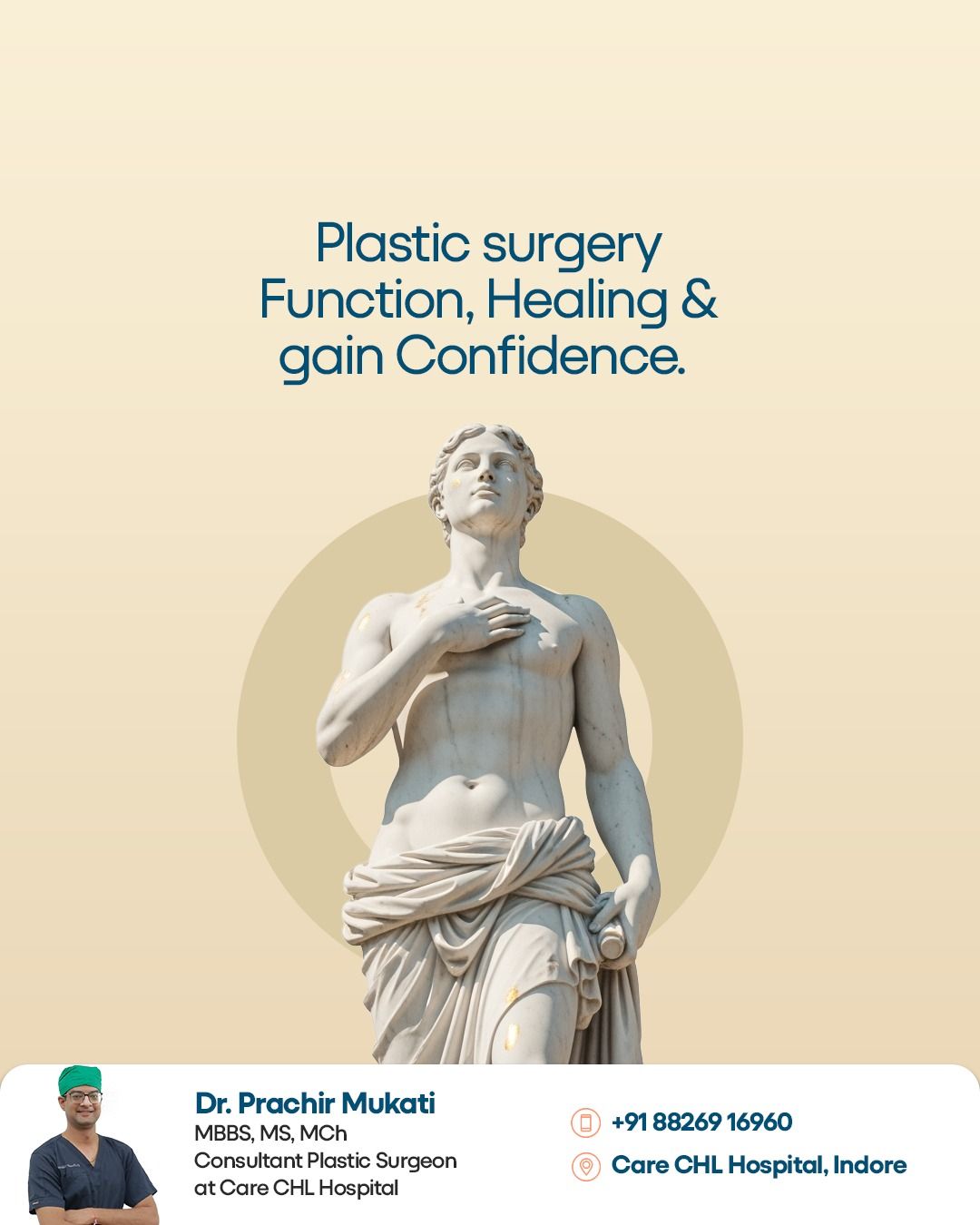 Instagram post: Classical statue reframes surgery beyond appearance, slide 5
