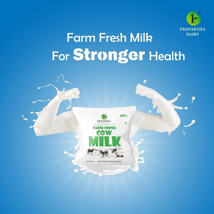 Dairy Brands creative ad: Milk splash forms flexing arms