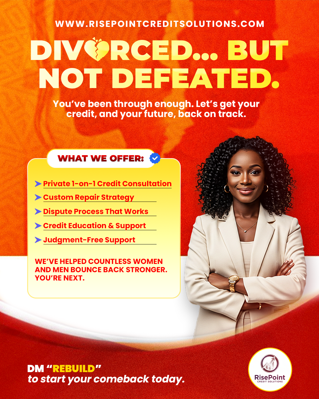 Instagram post: Divorce recovery angle gives copy distinction
