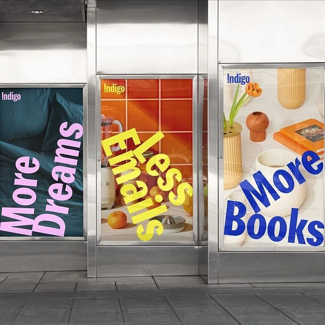 Bookstores creative ad: Witty 'More Books, Less Emails' bold typography